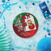 Happy Holiday Christmas-Beer Papieren Bordje (Feest)