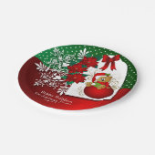 Happy Holiday Christmas-Beer Papieren Bordje (Gekanteld)
