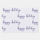 Happy holiday, Christmas candles and birds Inpakpapier Vel (Voorkant 3)