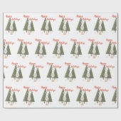 Happy Holiday Christmas Gnome Wrapping Paper Cadeaupapier (Vlak)
