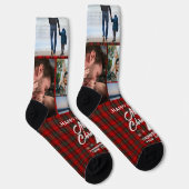 Happy Holiday Christmas Photo Collage Aangepaste n Sokken (Rechts)