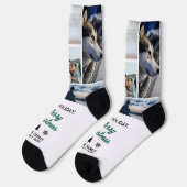 Happy Holiday Christmas Photo Collage Aangepaste n Sokken (Links)