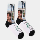 Happy Holiday Christmas Photo Collage Aangepaste n Sokken (Rechts)