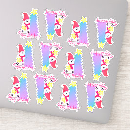 Happy Holiday Designer Polar-beer Sticky Sticker