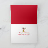 Happy Holiday Drink Feestdagen Kaart (Binnen)