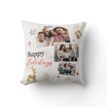 Happy Holiday Familie Drie Foto Collage Kaart