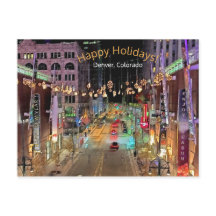 Happy Holiday, feestelijke binnenstad Denver Color
