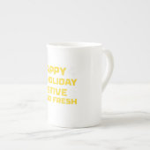 Happy Holiday, Festive and Fresh Porselein Kop (Voorkant rechts)