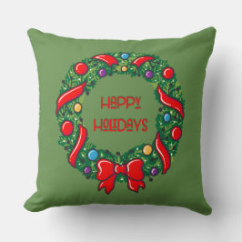 Happy Holiday Festive Whimsical Reef Stylish Kussen