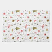 Happy Holiday Flamingo patroon Theedoek (Horizontaal)
