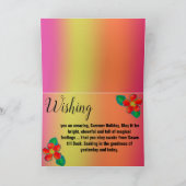 Happy Holiday Flamingo Pink Bright Greet Kaart (Binnen)