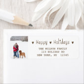 HAPPY HOLIDAY FOTO RETOURADRES LABEL (Insitu)