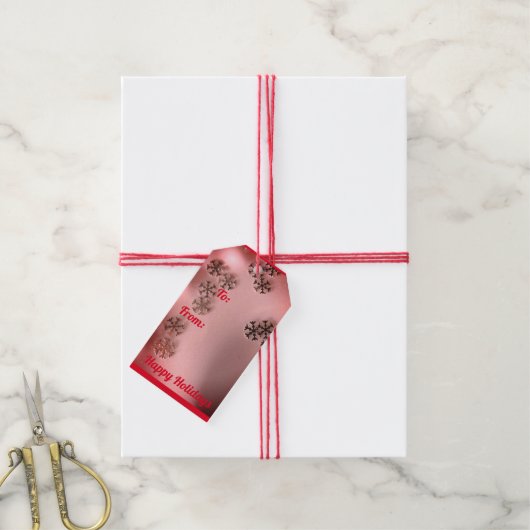 Happy Holiday Gift Label Cadeaulabel (Met Touw)