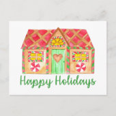Happy Holiday Gingerbread house Briefkaart (Voorkant)