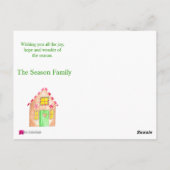 Happy Holiday Gingerbread house Briefkaart (Achterkant)