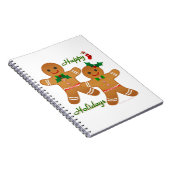 Happy Holiday Gingerbrood Man Boy Girl Notitieboek (Rechterzijde)