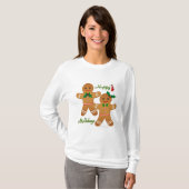 Happy Holiday Gingerbrood Man Boy Girl T-shirt (Voorkant volledig)