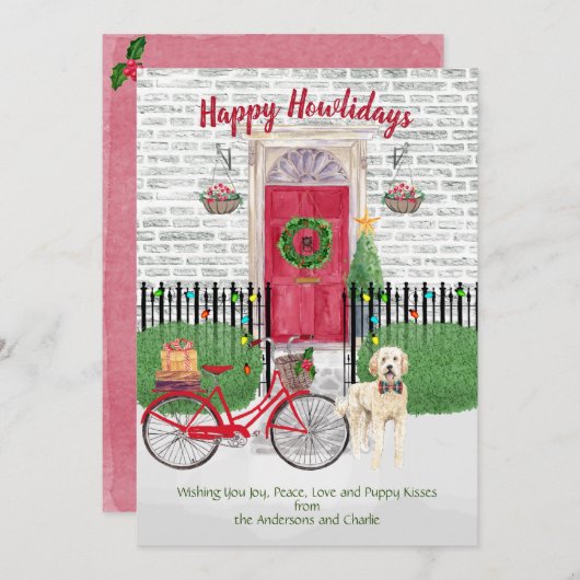 Happy Holiday Goldendole Bicycle Red Dedoor (Voorkant / Achterkant)