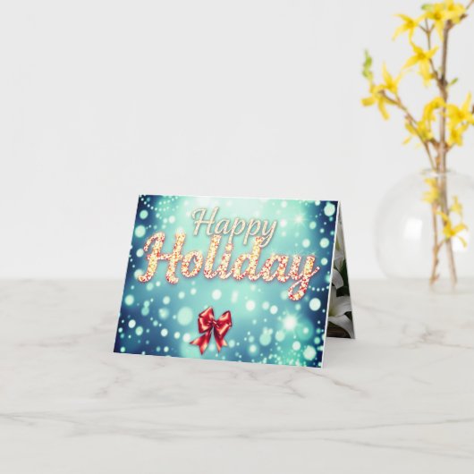 Happy Holiday Greeting Card Kaart (Gele Bloem)