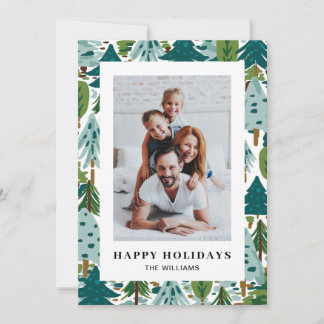 Happy Holiday Greeting Photo Card met Boom
