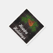 Happy Holiday - grijs tartan met details van de de Servetten (Hoek)