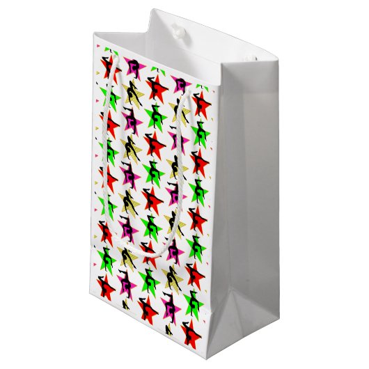 HAPPY HOLIDAY GYMNAST DESIGN KLEIN CADEAUZAKJE (Voorkant Gekanteld)