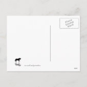 Happy Holiday Horse and Moon in Snow Feestdagenkaart (Achterkant)