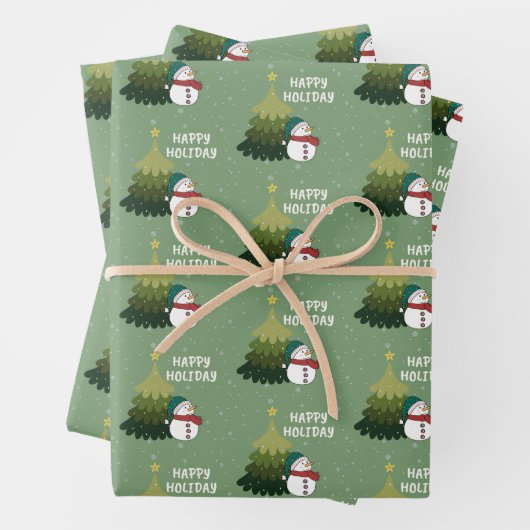 Happy Holiday Inpakpapier Vel (In situ)