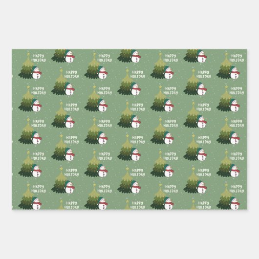 Happy Holiday Inpakpapier Vel (Voorkant)