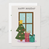 Happy Holiday-kaart Feestdagenkaart (Voorkant / Achterkant)