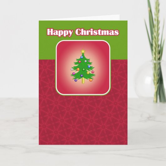 Happy Holiday kerstboom Feestdagen Kaart (Voorkant)