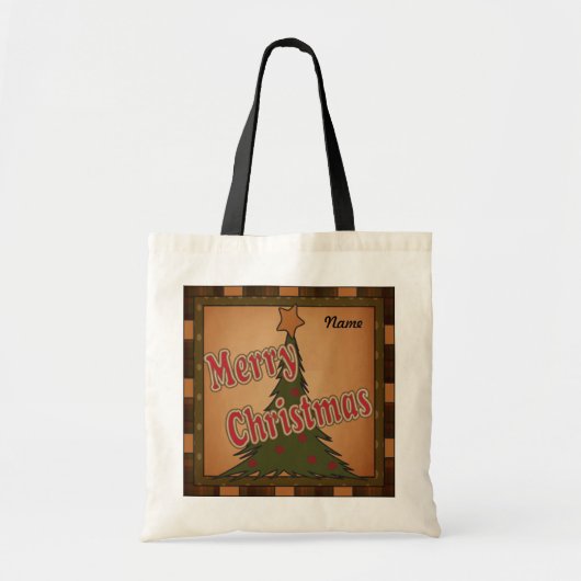  Happy Holiday kerstboom Tote Bag (Voorkant)