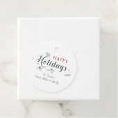 Happy Holiday kerstcadeautags Bedankjes Labels (In situ)