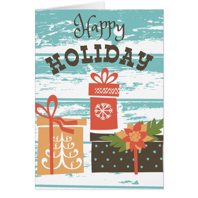 Happy Holiday Kerstfeestdag Cadeaus (Voorkant)