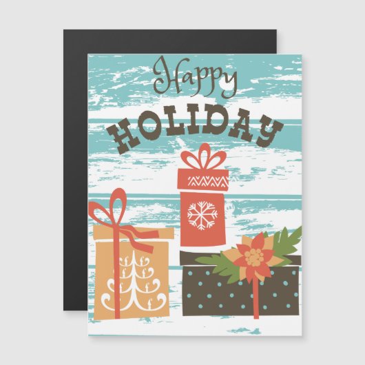 Happy Holiday Kerstfeestdag Cadeaus (Voorkant / Achterkant)