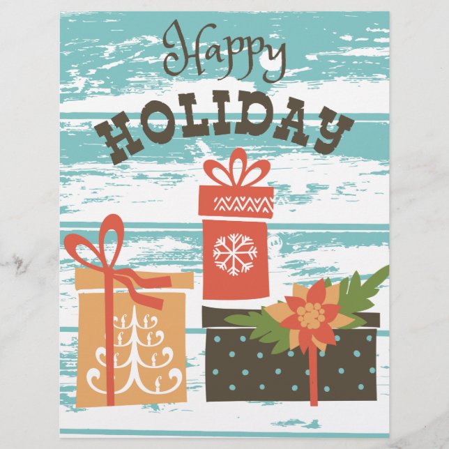 Happy Holiday Kerstfeestdag Cadeaus (Voorkant)