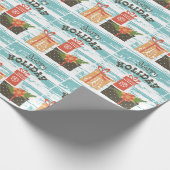 Happy Holiday Kerstfeestdag Cadeaus Cadeaupapier (Hoek)