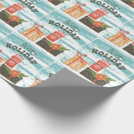 Happy Holiday Kerstfeestdag Cadeaus Cadeaupapier