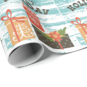 Happy Holiday Kerstfeestdag Cadeaus Cadeaupapier (Rol Hoek)