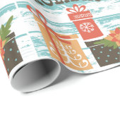 Happy Holiday Kerstfeestdag Cadeaus Cadeaupapier (Rol Hoek)