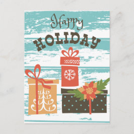 Happy Holiday Kerstfeestdag Cadeaus Feestdagenkaart