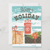 Happy Holiday Kerstfeestdag Cadeaus Feestdagenkaart (Voorkant)