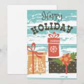 Happy Holiday Kerstfeestdag Cadeaus Feestdagenkaart (Voorkant / Achterkant)