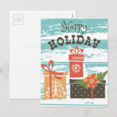Happy Holiday Kerstfeestdag Cadeaus Feestdagenkaart (Voorkant / Achterkant)