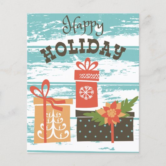 Happy Holiday Kerstfeestdag Cadeaus Flyer (Voorkant)