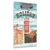 Happy Holiday Kerstfeestdag Cadeaus Klembord (Rechts)