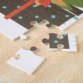 Happy Holiday Kerstfeestdag Cadeaus Legpuzzel (Zijkant)