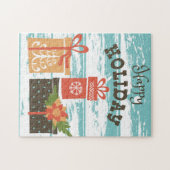 Happy Holiday Kerstfeestdag Cadeaus Legpuzzel (Horizontaal)