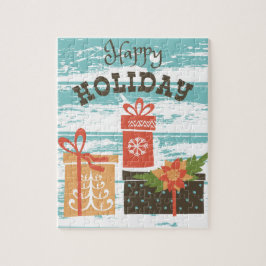 Happy Holiday Kerstfeestdag Cadeaus Legpuzzel