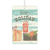 Happy Holiday Kerstfeestdag Cadeaus Luchtverfrisser (Voorkant)